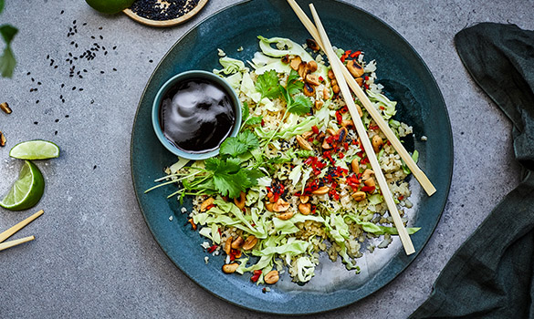 Stekt blomkålris med asiatiske smaker