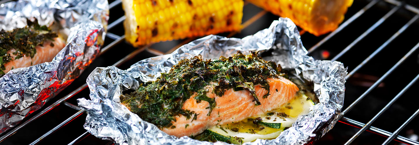 Grillet laks i folie