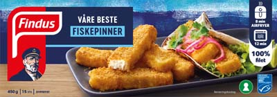 Pakningsbilde: Findus Våre beste fiskepinner