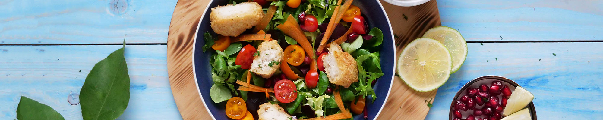 Fiskenuggets med en frisk salat