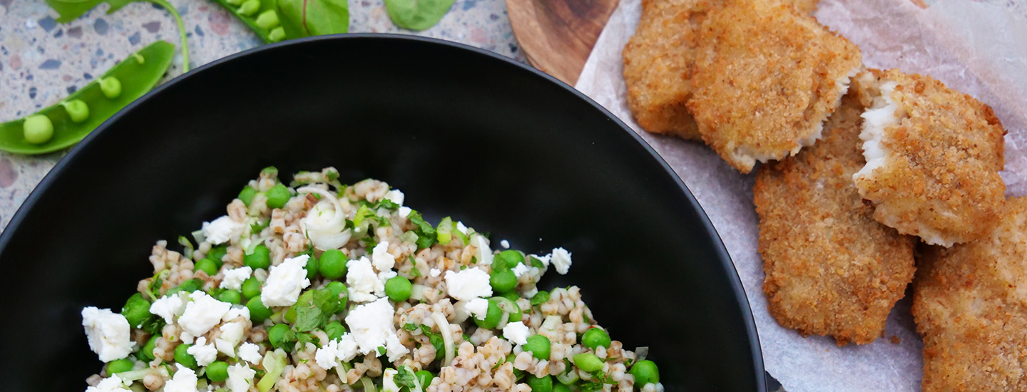 Byggrynsalat med erter