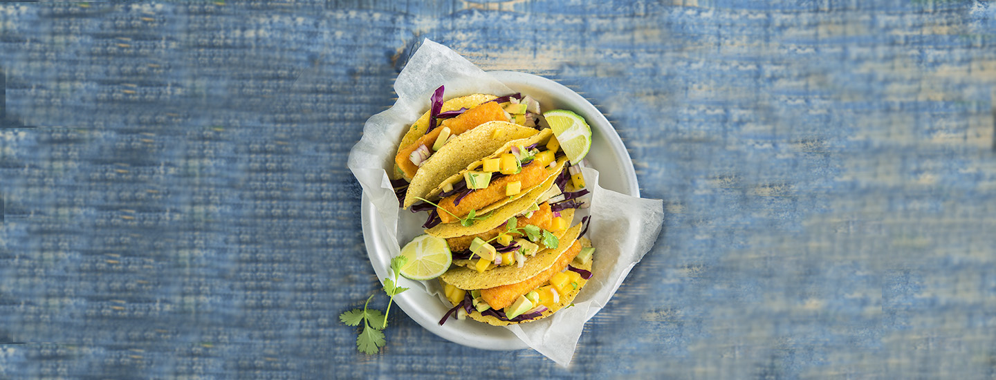 Fiskepinner i maistortilla