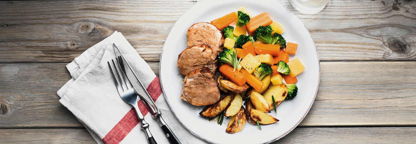 Paprika- og honningstekt svinekjøtt