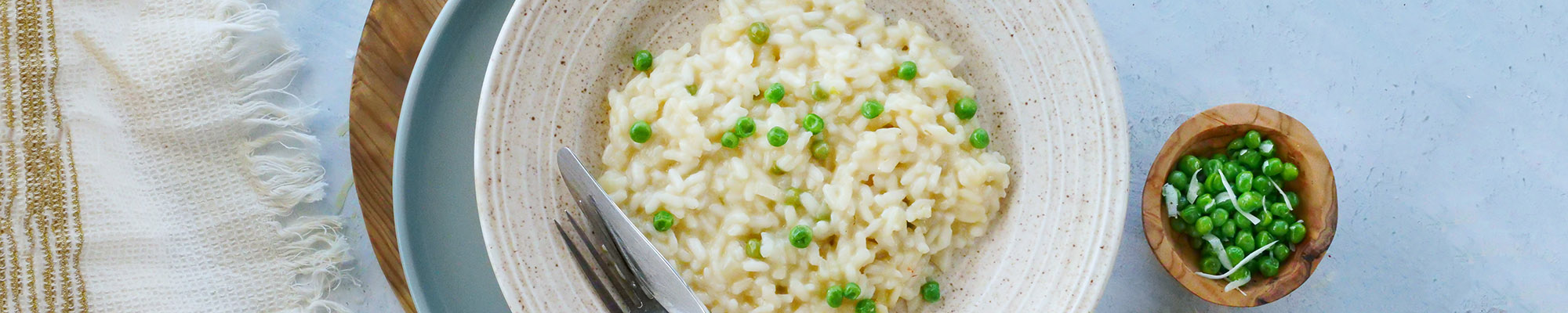 Italiensk risotto med erter