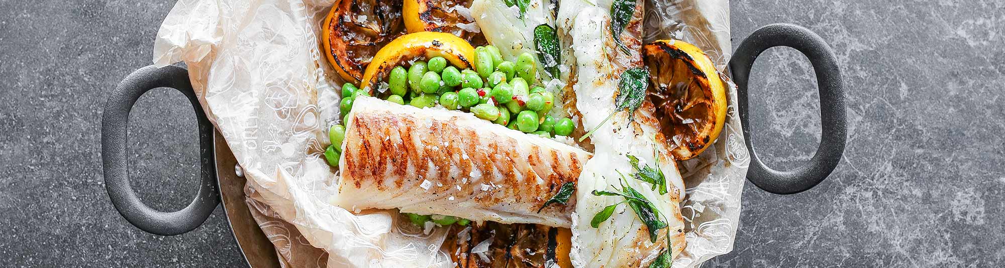 Grillet torsk med sitron